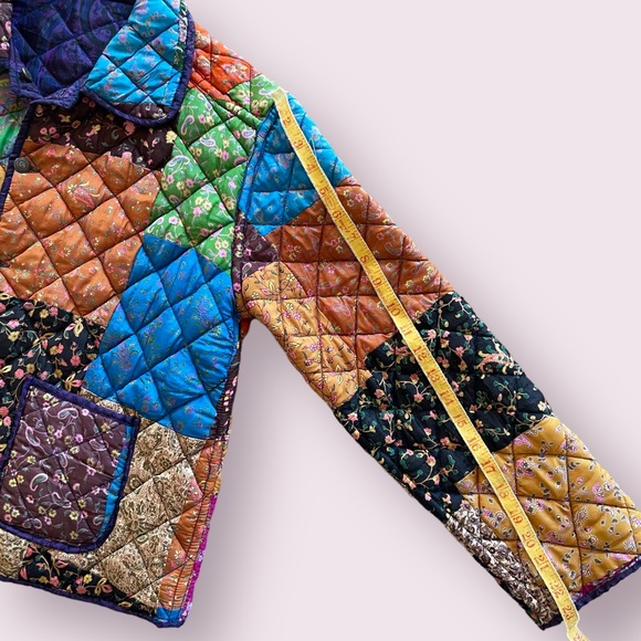 Vintage Reversible Quilted Patchwork Jacket - Picture 14 of 15